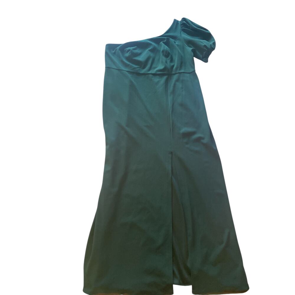 Sachin & Babi - Emerald green Nadia Gown - One shoulder size 22W - Picture 4 of 4